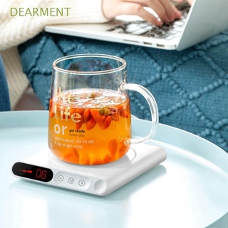 DEARMENT Coffee Tea Milk Cup Heater Winter Mug Heat Base Heating Coaster Keeping Warm Constant Temperature Mini Adjustment Smart USB Charging Warmer Mat/Multicolor