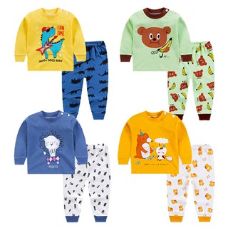 conjunto de ropa infantil para ropa de dormir 2pcs algodón lindo pijama para niños y niñas
