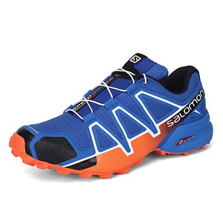 100% original salomon solomon speed cross 4 al aire libre profesional senderismo deporte zapatos naranja azul