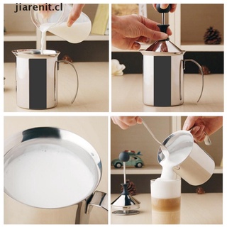 【jiarenit】 400/800ML Manual Milk Frother Stainless Steel cappuccino Milk Creamer Milk Foam CL