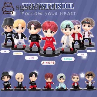 7 unids/1Set coreano BTS Figurine colección miembros hechos a mano adornos de mesa muñecas regalos