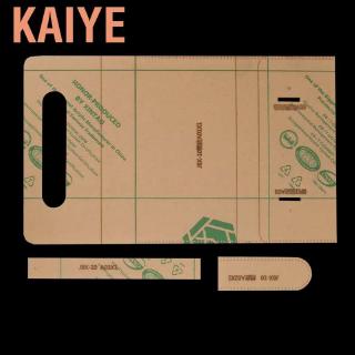 Kaiye 8.7 x 4.7 pulgadas bolso de mano el conjunto de plantillas hace con patrón de cartera de acrílico transparente a bricolaje herramienta de artesanía de cuero (9)