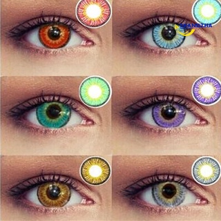 [shangzha] 1Pair Women Multicolor Color Contact Lenses for Eye Makeup Cosplay Masquerade