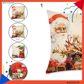 more_ funda de almohada de lino de larga duración para decoración de navidad resistente al desgarro para el hogar