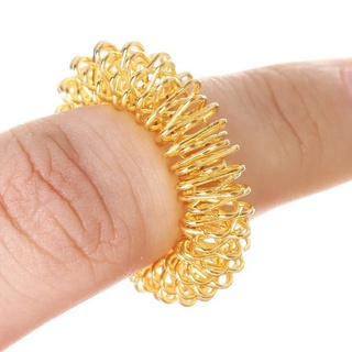 20 Pieces Spiky Sensory Finger Rings, Spiky Finger Ring/Acupressure Ring Set Silent Stress Reducer and Massager (4)