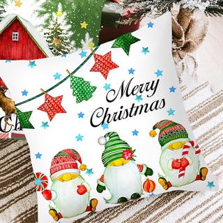 Red Santa Snowman Christmas Cushion Cover Polyester Decorative Pillow New Year Home Decor cojines decorativos para sofa