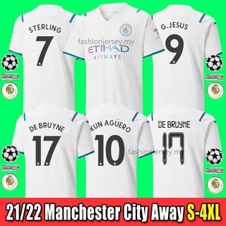 【Produto oficial】 2021-22 【fans】 manchester city camiseta de visitante talla S-4XL camiseta de fútbol 21/22 hombre