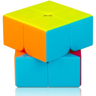 2x2 Speed Cube Puzzle Smooth Magic Cube Brain Teasers For Adults Toy For Boys 3D Puzzle Cube Stickerless Professional Speedcube Stress Relief Educational Toys