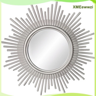 espejo decorativo colgante de pared pequeño estilo vintage espejo para pared - espejo de marco plateado fácil montaje perfecto para baño, decoración del hogar (1)