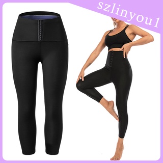 Nueva Cintura Alta Sauna sudor/pantalones De entrenamiento Para pérdida De Peso cálido moldeador De cuerpo Leggings Yoga Para mujer gimnasio (1)