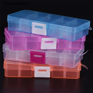 (auspiciouyh) caja de almacenamiento de joyas ajustable de plástico 10 ranuras caja organizadora de manualidades a la venta (1)