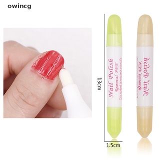 owincg 5 piezas de esmalte de uñas removedor limpiador corrector bolígrafo reemplazable cepillos 15 puntas cl
