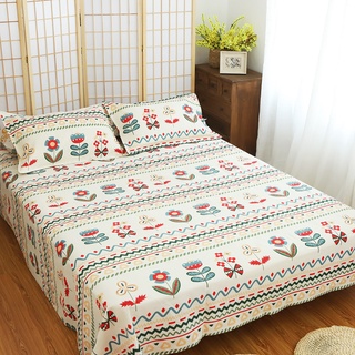 Algodón engrosado viejas sábanas de tela gruesa individual doble estudiante simple dormitorio cama personalizada de tres piezas grande kang individual rejilla grande