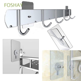 FOSHAY 10Pcs Wall Hook Bathroom Seamless Sticky Nail Punch Brackets Pendant Kitchen Paste Seamless No Trace Strong Adhesive