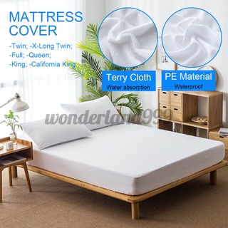 protector de funda de colchón impermeable suave de rizo toallas de tela de varios tamaños wl