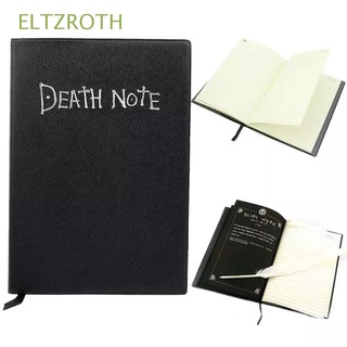 eltzroth for gift death note pad diario escolar death note cuaderno coleccionable anime cuero de dibujos animados juego de rol diario pluma pluma/multicolor