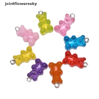 jfcl 10 unids/set gummy bear candy charms collar colgantes diy pendientes joyería regalos cielo