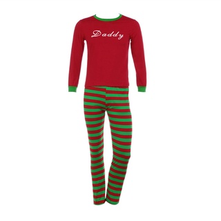 familia coincidencia de navidad pijamas de manga larga tops rayas pantalones ropa de dormir conjunto padre-hijo ropa de hogar