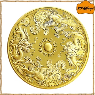 Dragon Phoenix 40mm Commemorative Coin Exquisite Collectibles Gifts Golden