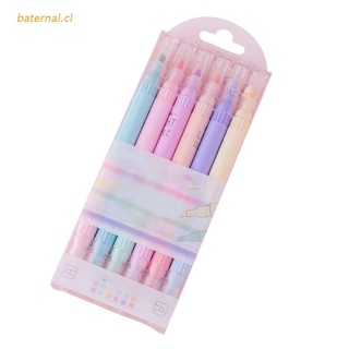 paquete de 6 rotuladores coloridos de doble punta de 12 colores bolígrafos no tóxicos de secado rápido ideal para oficina escolar