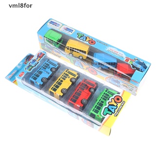 [vml8for] 4PCS Tayo The Little Bus Cartoon Pull Back Car Toy Set Kids Educational Gift CL (7)