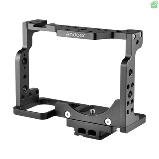 [gree]Andoer C15-A jaula de cámara de aleación de aluminio con montaje de zapata fría Compatible con cámara DSLR Nikon Z6/Z7