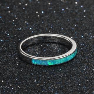exquisito blanco/azul fuego ópalo anillo de boda anillos de compromiso regalo de moda (4)