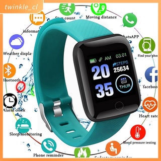 116 plus smart watch jam tangan bluetooth impermeable reloj deportivo smartwatch monitor de frecuencia cardíaca presión arterial relojes hombres mujeres reloj de pulsera para android ios reloj inteligente twinkle.cl