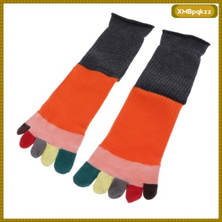 media-calcetines del dedo del pie calcetines de algodón mediados de la pantorrilla calcetines para hombres y