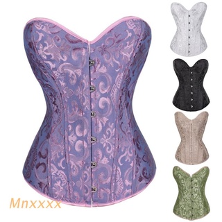 MNXXX Boned Waist Training Corset Floral Women Tops Corsets And Bustiers Tops Brocade Overbust Corset Female Slimming Clothing