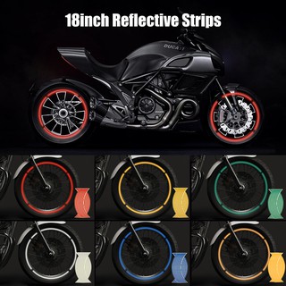 16 pzas tiras reflectantes de motocross para bicicleta/motocicleta/motocicleta/rueda/automático/calcomanías reflectantes