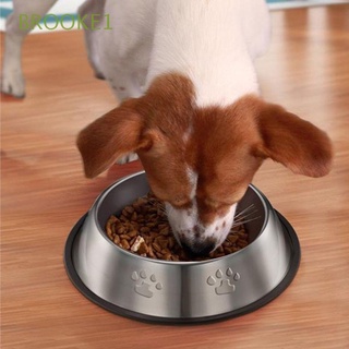 Brooke1 gato cachorro antideslizante acero inoxidable titular de alimentos alimentador de agua perro tazón mascota tazón/Multicolor