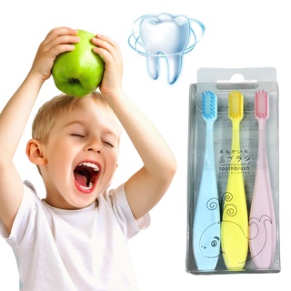 ✨ 3PCS/Set Baby Soft-bristled Silicone Toothbrush For Children Teeth Cute Training Toothbrushes