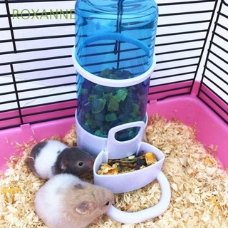 roxanne para conejillos de indias hámster ratones hámster alimentador de aves alimentador automático bebedor de agua dispensador dispensador de conejo plato tazón pequeño animal plástico mascotas botellas de alimentos multicolor