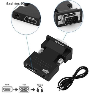 ifashion65 HDMI Hembra A VGA Macho Convertidor/Adaptador De Audio Soporte 1080P Salida De Señal CL