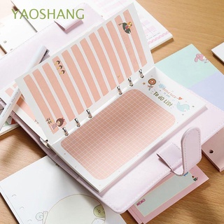 Yaoshang Agenda planificador diario 40 hojas mensual semanal A5 A6 Notebook recambio de papel recambio