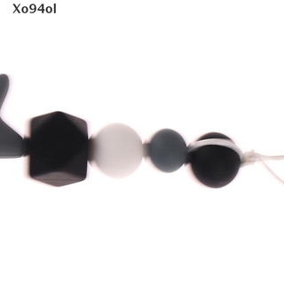 [xo94ol] 2 pzs cadena de silicona para pezones con Clip para pezón/bebé/molde Molar relajanteMi
