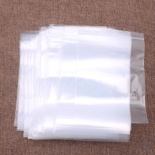 ott. 100x transparente agarre auto prensa sello resellable cremallera cerradura de plástico joyería bolsas 8 tamaños