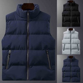 Chaleco Ziper de algodón acolchado chaqueta ligera Térmica invierno Bomber Casual