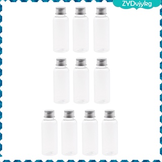10pcs 50ml botella de reactivo de laboratorio de boca ancha aceites esenciales muestras viales transparentes