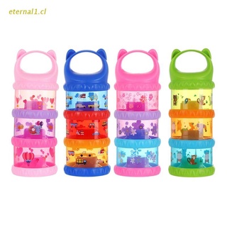 ETE 3 Layer Portable Baby Food Storage Box Essential Cereal Cartoon Milk Powder Boxes Toddle Kids Formula Milk Container