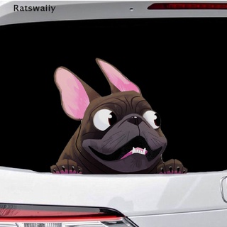 Ratswaiiy calcomanía de perro francés/calcomanía de vinilo para mascotas/perro/calcomanía de dibujos animados lindos para coche MY (2)