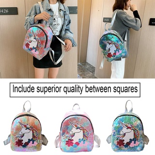mochila colorida de lentejuelas para mujer/mochila de dibujos animados/lindo mochila para estudiantes