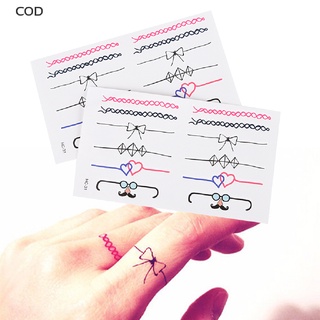[COD] DIY Ring Removable Waterproof Temporary Tattoo Body Stickers Gift 2Pcs HOT
