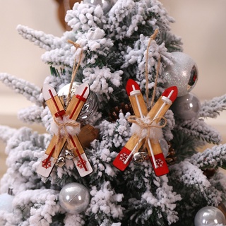 trineo decoraciones navideñas trineo madera árbol de navidad colgante ventana vestir decoración adornos colgantes