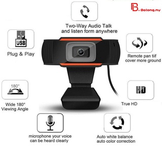 Bolong 1080P HD cámara USB con micrófono grabación de vídeo para PC portátil soporte de teléfono libre (1)