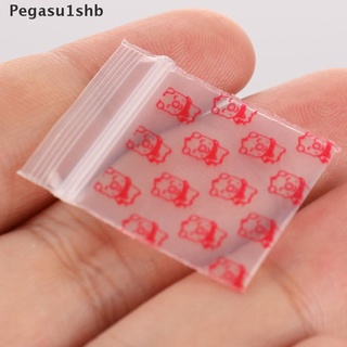 [pegasu1shb] 100 bolsas mini ziplock de plástico con cremallera bolsa de embalaje píldora bolsas calientes