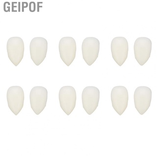 geipof 6 pares de dientes falsos de resina de halloween fiesta cosplay dentaduras decoración con caja de almacenamiento