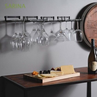 sarina - soporte de metal para vidrio de vino, estante de almacenamiento de hierro, estante para colgar, barra, organizador, organizador, duradero, decorativo, estante para colgar