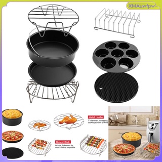 7\\\\" freidora de aire conjunto de chips accesorios para hornear olla pizza pan pastel molde herramientas de cocina